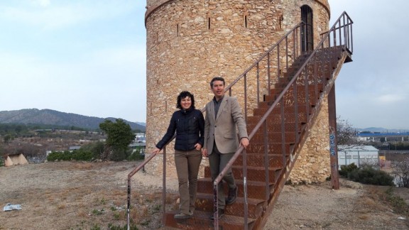 Núria Rovira i Kenneth Martínez, a la torre del Botafoc
