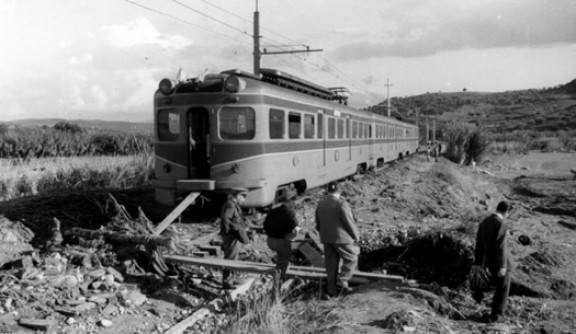 Un dels trens afectats per les fortes precipitacions que van caure aquell 25 de setembre