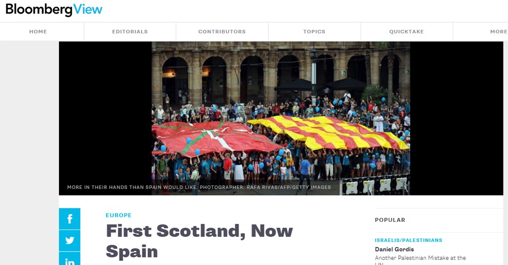 L'editorial de Bloomberg sobre el procés català