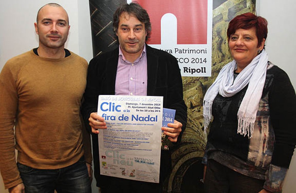 Josep Maria Moreno, Jordi Munell i Magdalena Perramon, a la presentació dels actes nadalencs