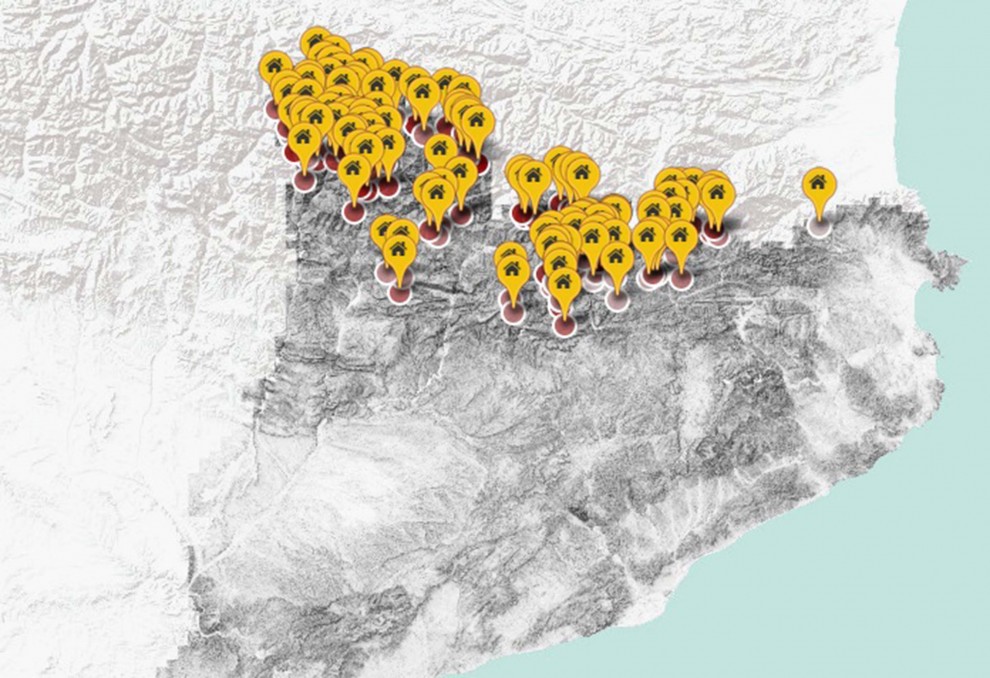 Mapa interactiu dels refugis de Catalunya
