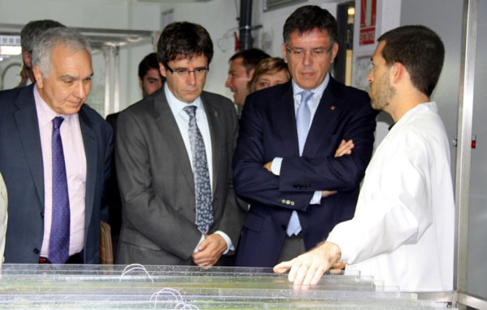 L'aleshores conseller Lluís Recoder, amb l'alcalde de Girona