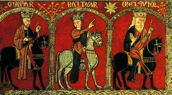 Tres reis representants al frontal de l'altar de Mosoll