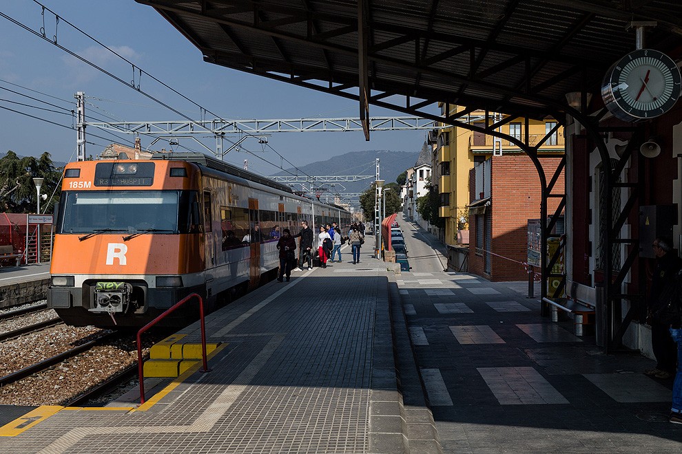 Un comboi aturat a la Garriga