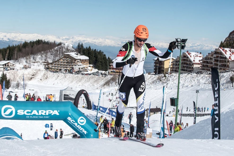 Kilian Jornet, a l'esprint del Mondolè Ski Alp