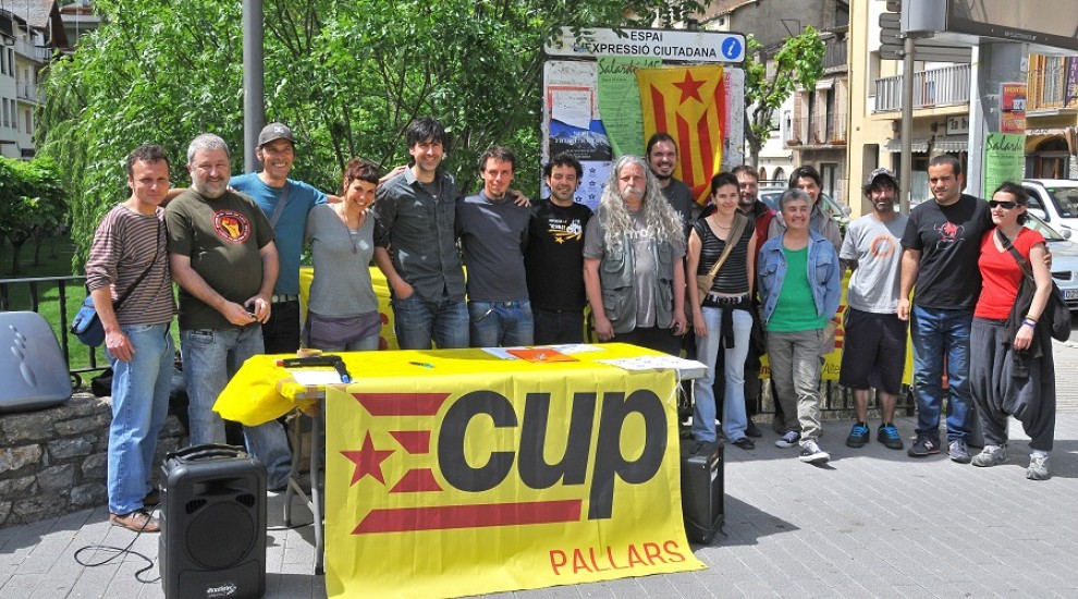 Membres de la CUP Pallars, en un acte a Sort