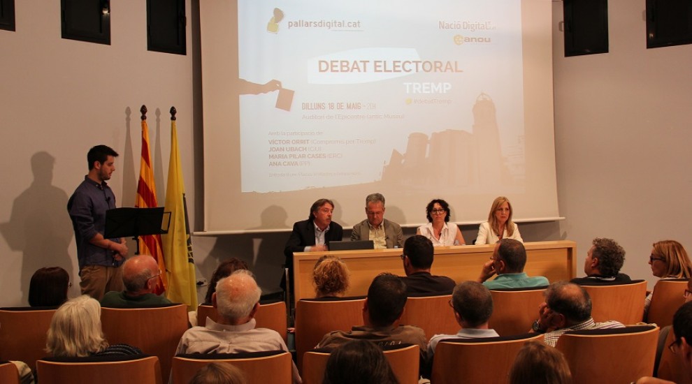 Imatge del debat electoral celebrat a l'Epicentre de Tremp l’any 2015