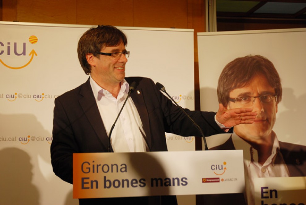 Carles Puigdemont, l'any 2015, quan era batlle de Girona.