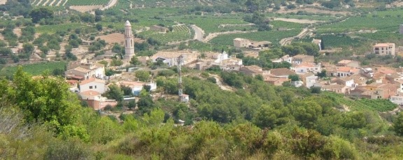 Vista del poble d'Albinyana.