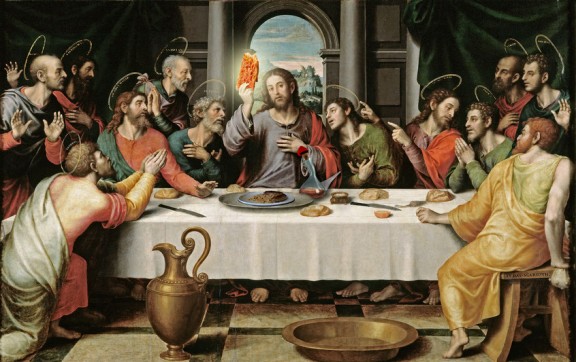 Jesucrist menjant pa amb tomàquet, a 'El Llibre de les Meravelles'