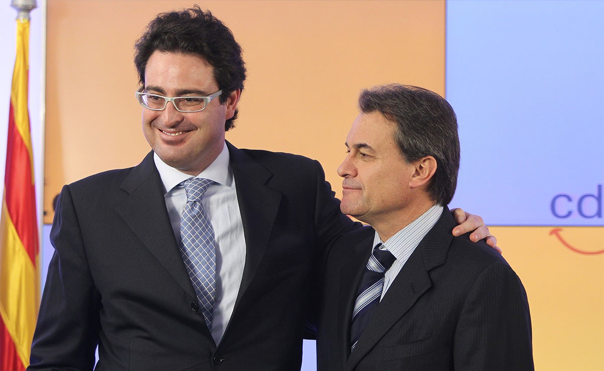 David Madí, amb Artur Mas, en una de les darreres compareixences conjuntes