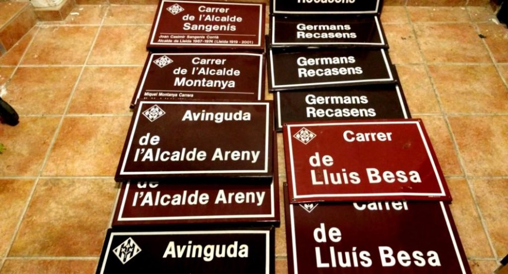 Plaques retirades de Lleida