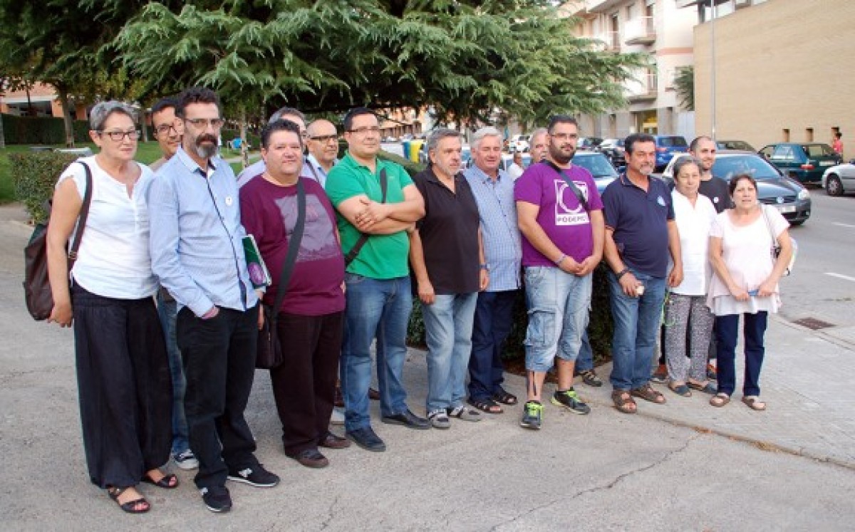 Membres de Podem Berguedà el dia de la seva presentació.