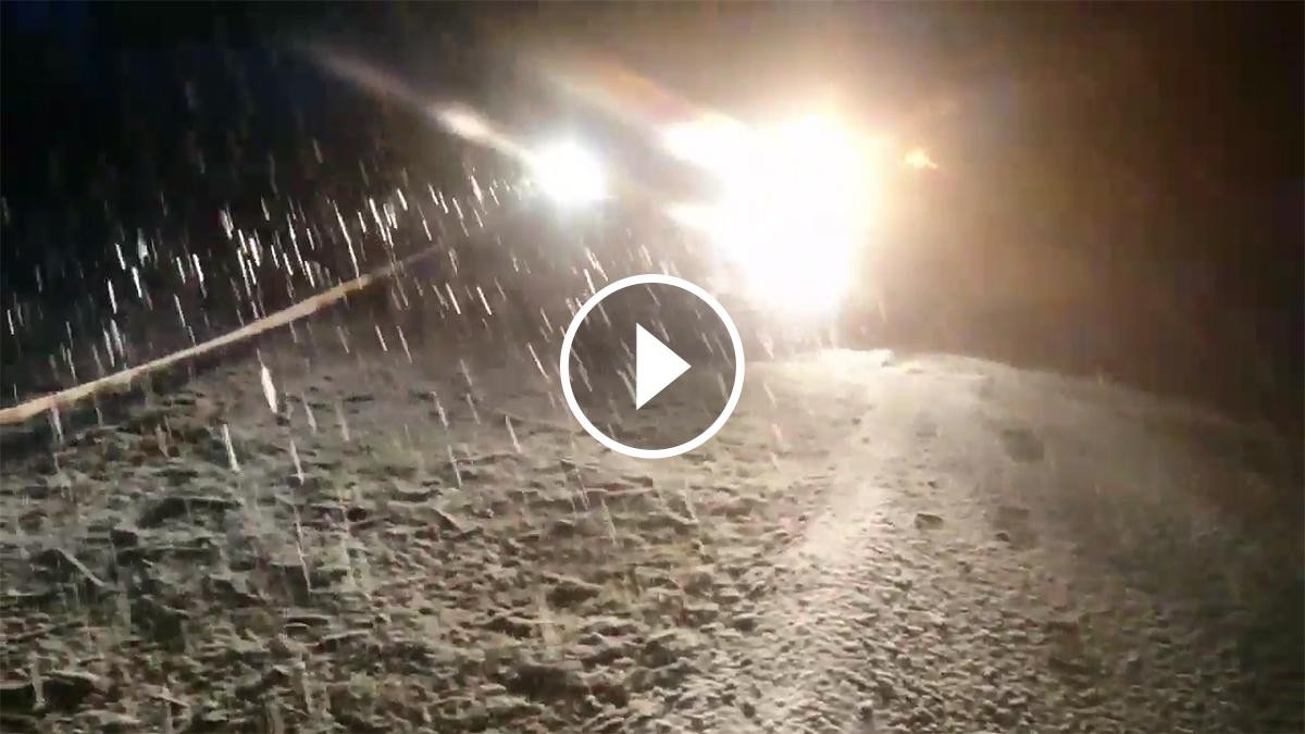 VÍDEO de la nevada al Coll de les Estenalles