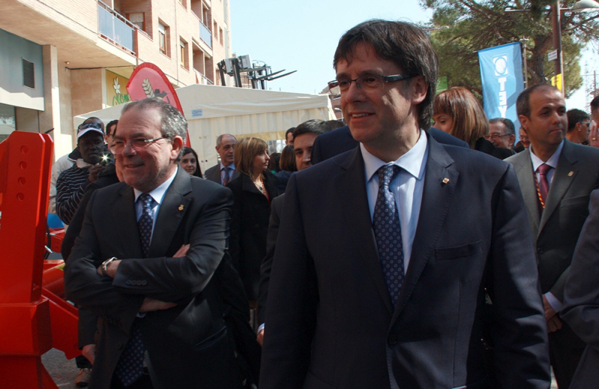 El president de la Generalitat, Carles Puigdemont, a Mollerussa.