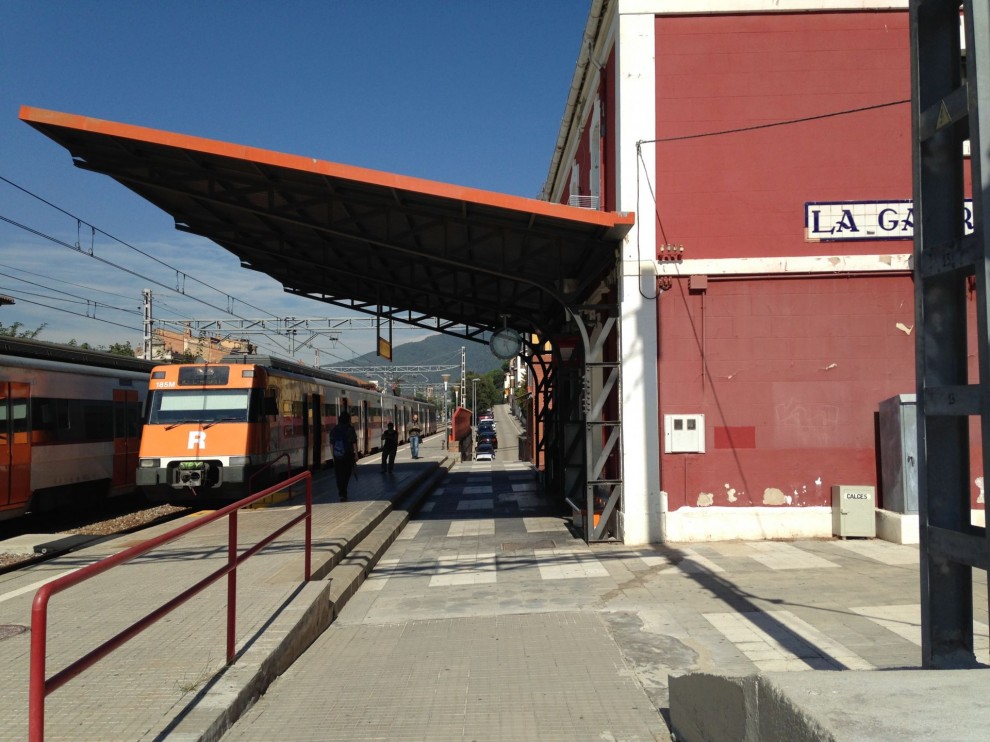 L'estació de la R3 a La Garriga.