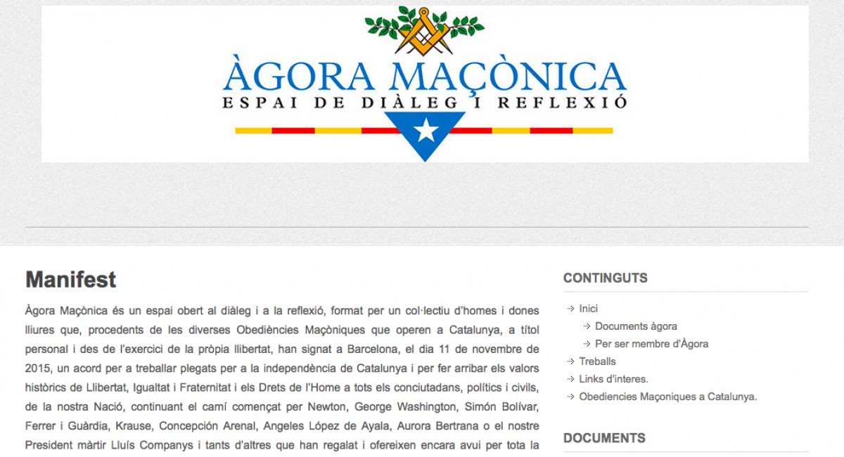 Manifest fundacional de l'Àgora Maçònica