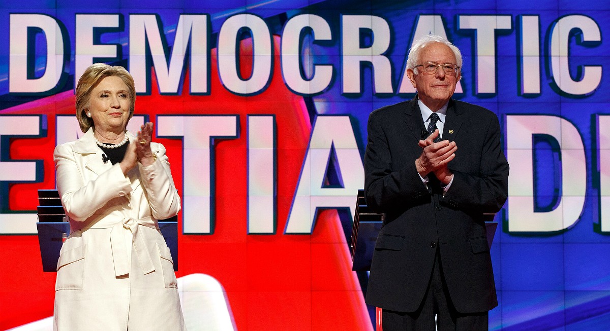 Hillary Clinton i Bernie Sanders, en una imatge d'arxiu