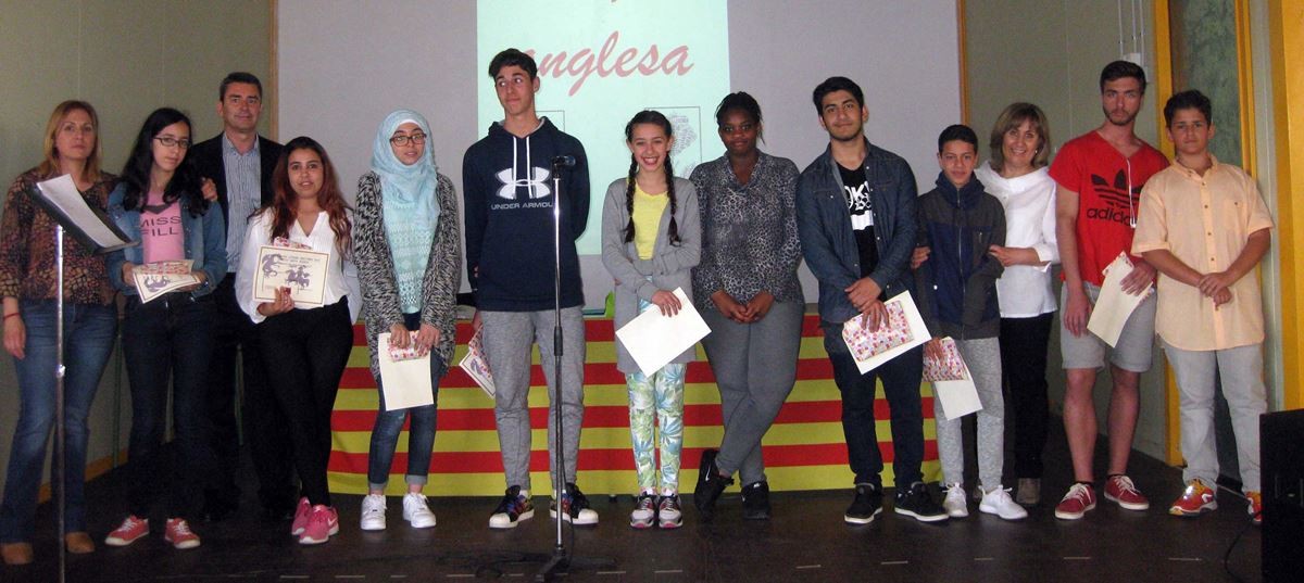 Alguns dels alumnes premiats dels Jocs Florals