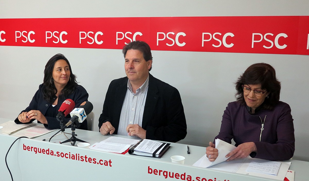 Roda de premsa del PSC al Berguedà.