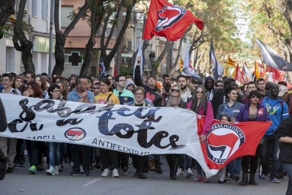 Manifestació antifeixista de Sabadell