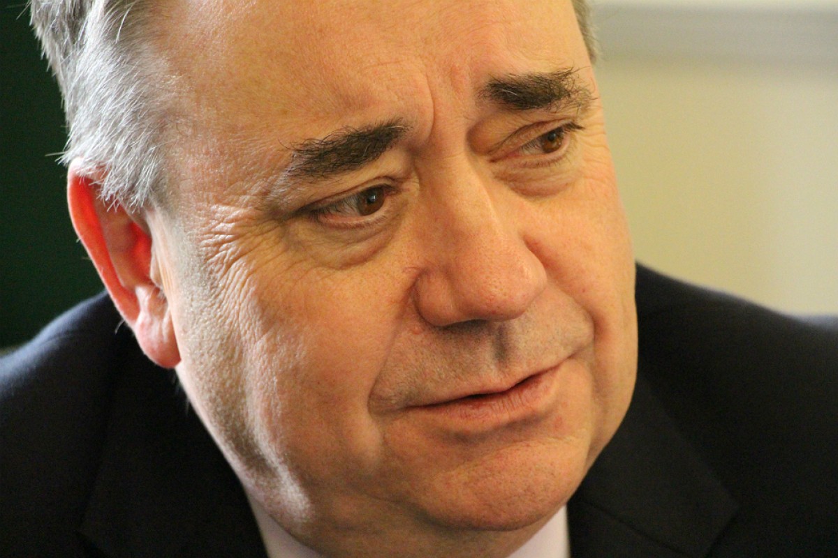 Alex Salmond en un moment de l'entrevista amb l'ACN al parlament de Westminster 