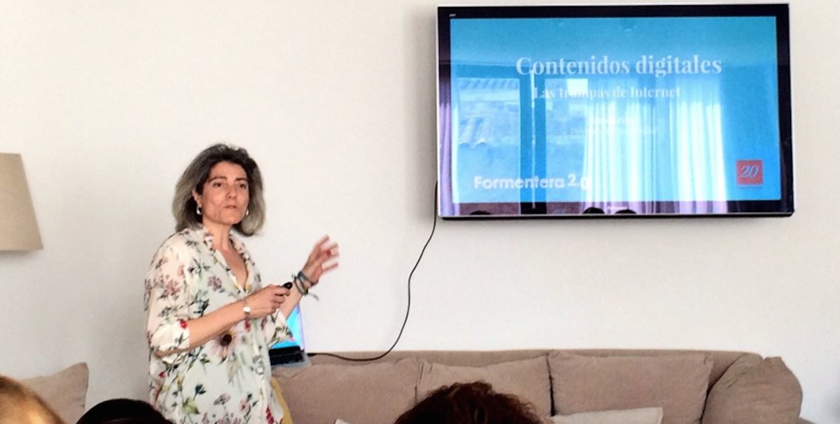 Karma Peiró a la sessió de continguts digitals de Formentera 2.0
