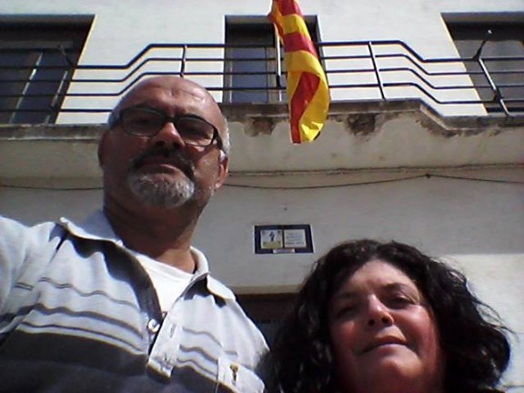 Josep Cruz i Griselda Postigo, dos dels tres regidors d'ERC a Vallgorguina.