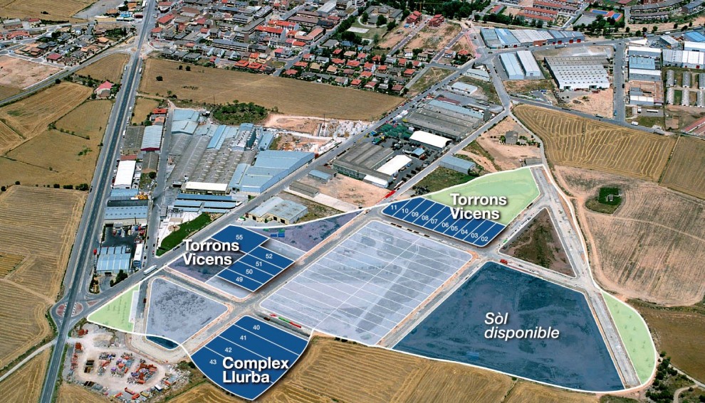Imatge aèria dels terrenys on s'ubicaran les empreses