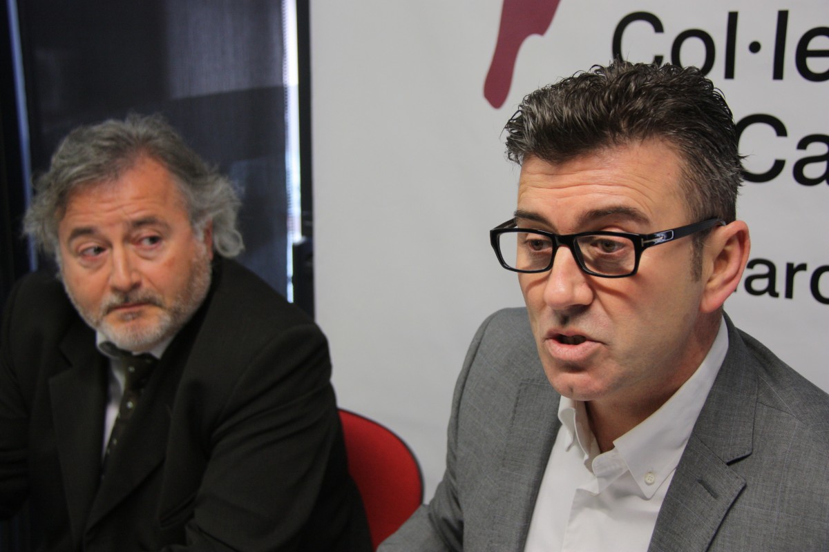 Foto d'Arxiu. Andreu Martí compareixia el 25 de març del 2014 acompanyat del seu advocat Antoni Valls per defensar-se de la primera denúncia sobre les adjudicacions de la Cala Gestió.