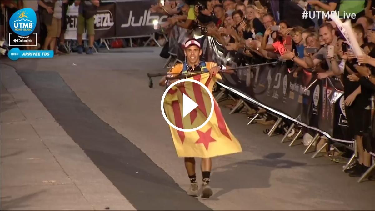 El vídeo de l'arribada de Pau Capell, guanyador de la TDS, a Chamonix
