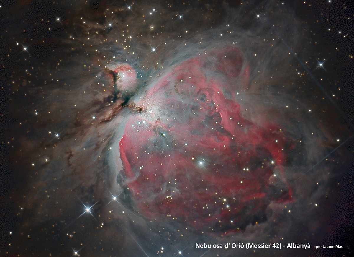 La nebulosa d'Orió, fotografia feta des del càmping