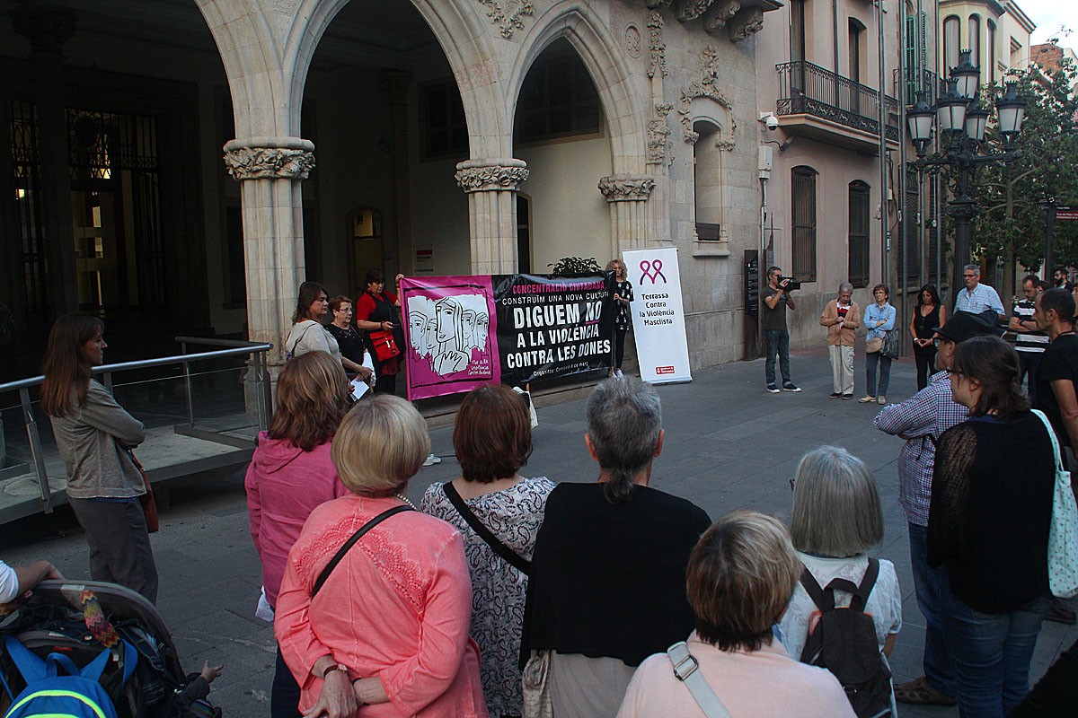 Concentració contra la violència masclista a Terrassa el passat 25 d'octubre