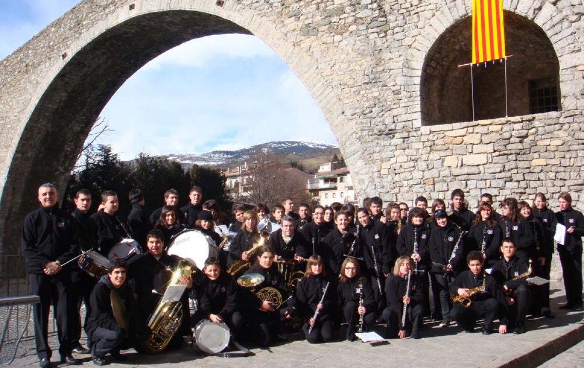 Banda de la Federació Catalana de Societats Musicals en una foto d'arxiu.
