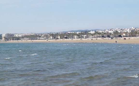 Imatge general de la zona de platja a Vilanova i la Geltrú