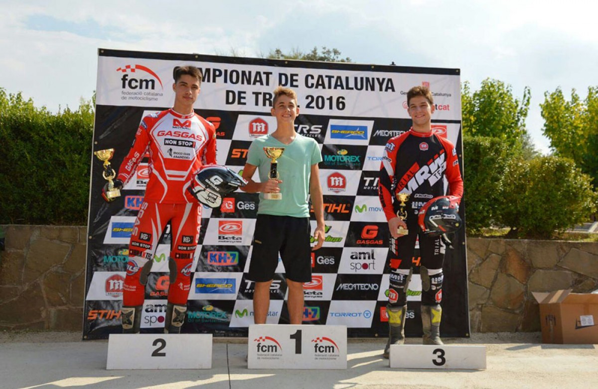 Podi de la cursa de Gironella del Campionat de Catalunya de Trial.