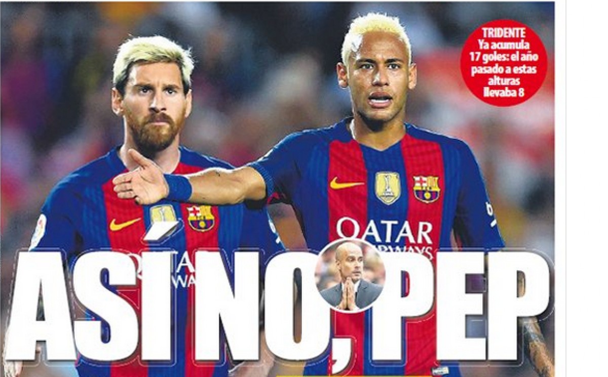La portada de «Mundo Deportivo» amb la informació sobre Messi i Neymar