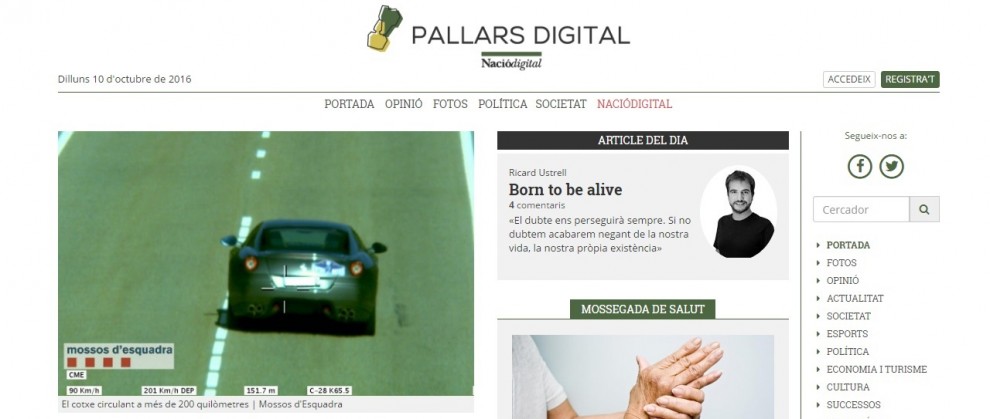 El nou disseny de la web i de la capçalera de Pallars Digital