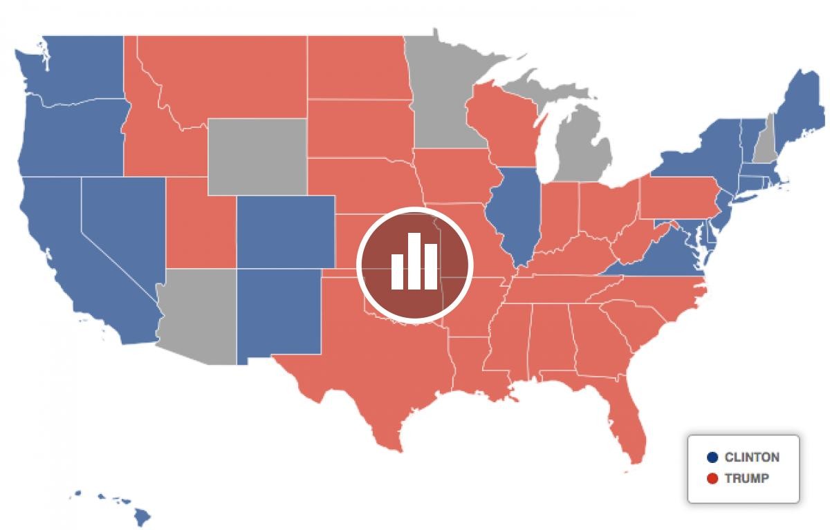 Mapa eleccions EUA 2016