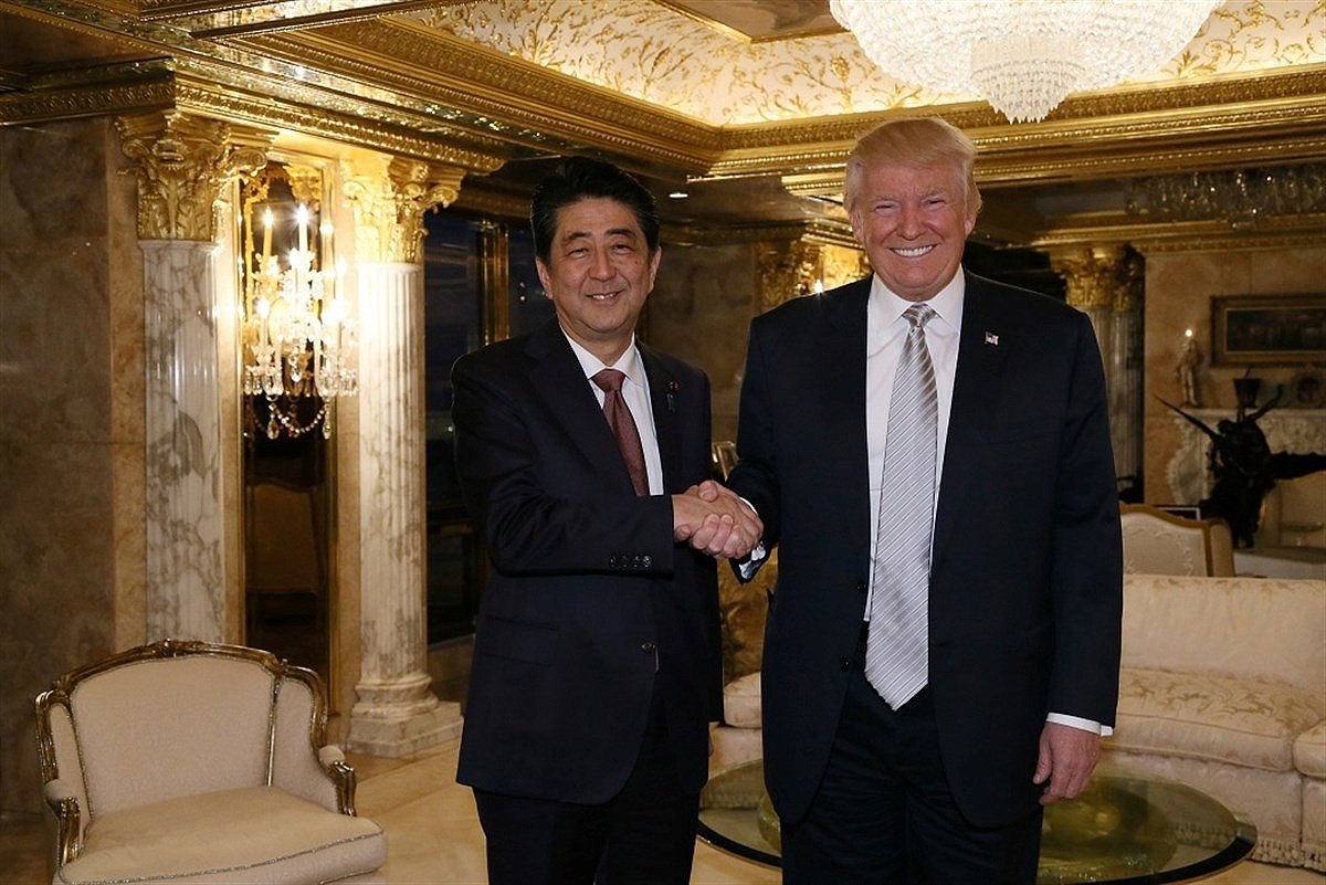 Donald Trump, amb el primer ministre japonès Shinzo Abe