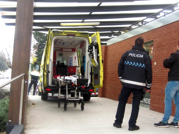 Ambulància per traslladar els ferits a un hospital de Barcelona