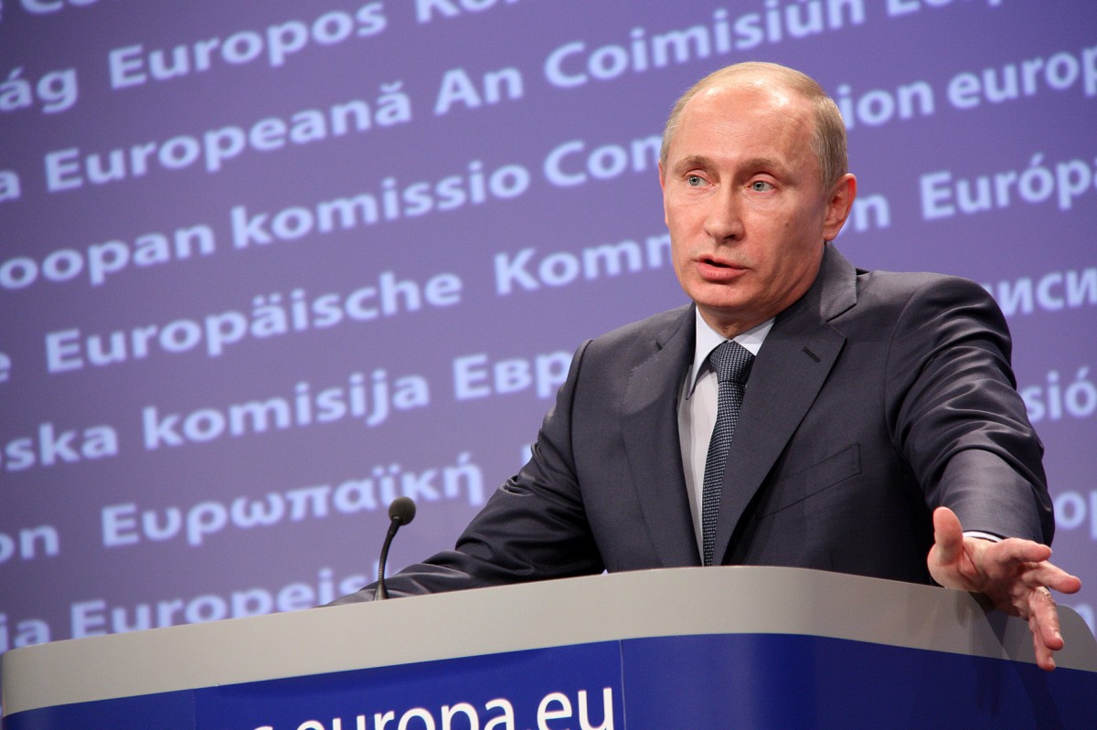 Putin en una roda de permsa a Brussel·les