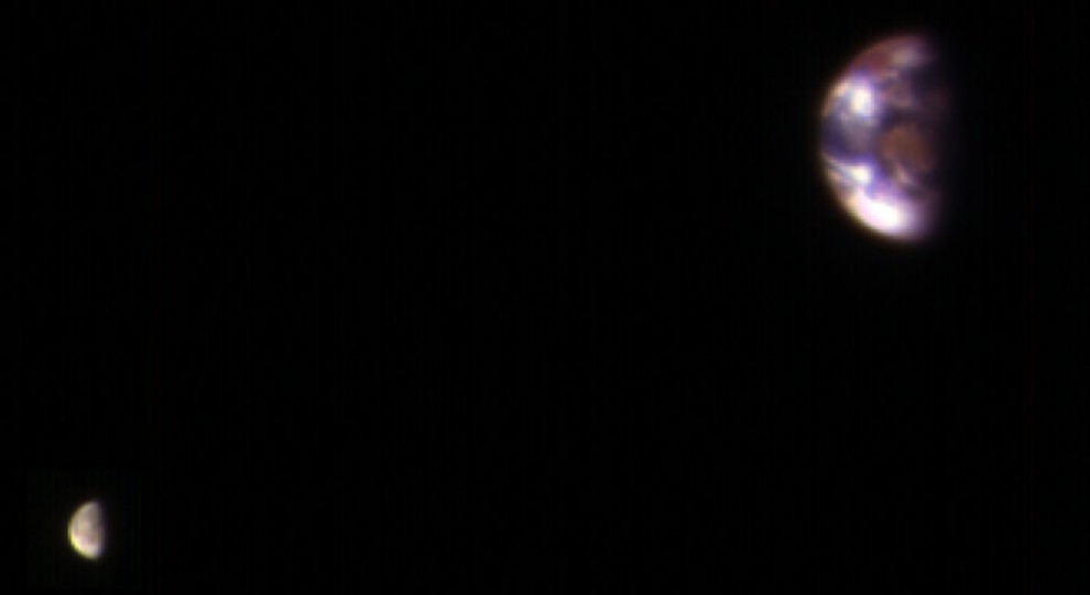 La fotografia de la Lluna i la Terra captada el passat 20 de novembre des de Mart.