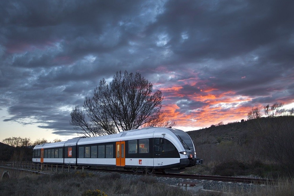 El tren de la Pobla, durant el seu recorregut pel Pallars