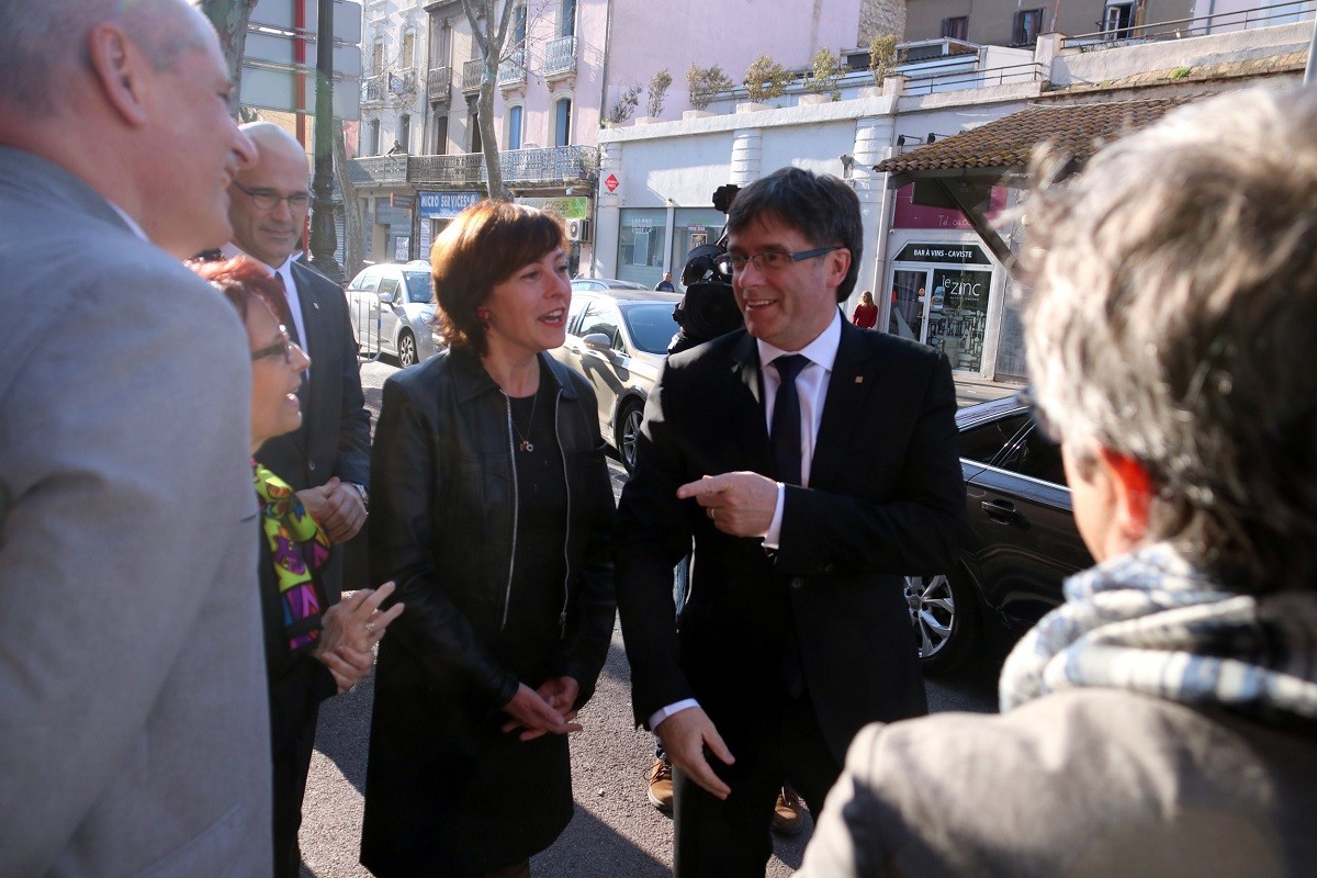 Carles Puigdemont i Carole Delga, en una trobada del febrer de 2017.