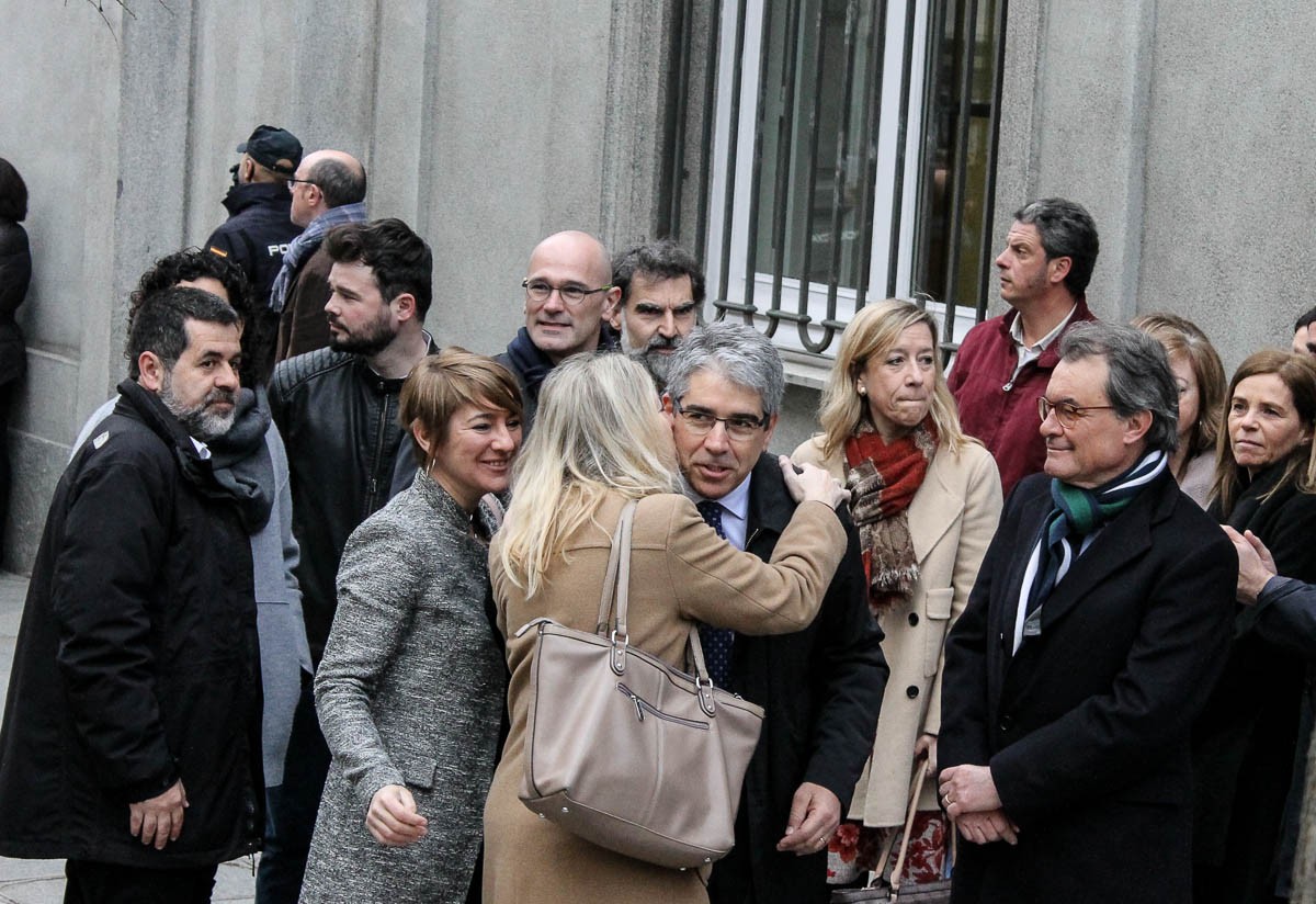 Mobilització de suport a Francesc Homs a Madrid pel judici al 9-N