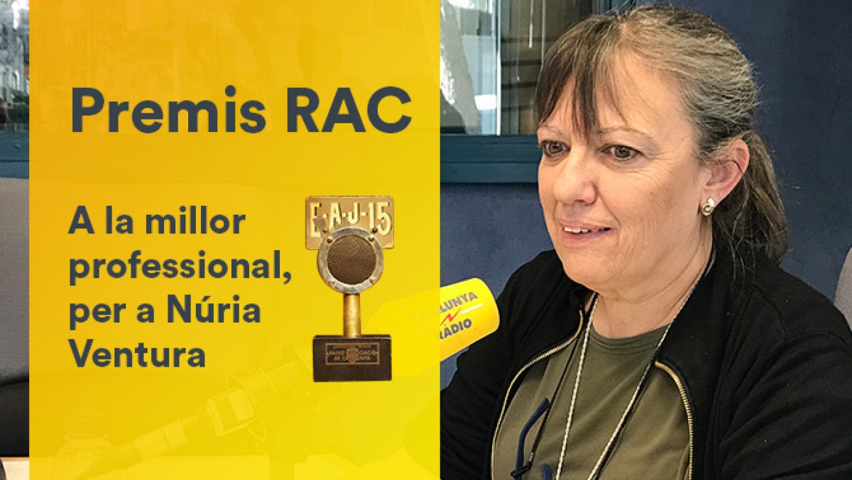 Núria Ventura, guardonada amb el Premi RAC a la millor professional de ràdio