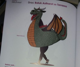 El Drac Baluk Astharot de Terrassa, protagonista d'un llibre per Sant Jordi