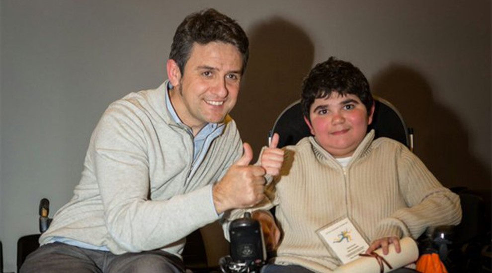 Oriol Ruiz i Isidre Esteve en la festa de l'Esport a Tremp