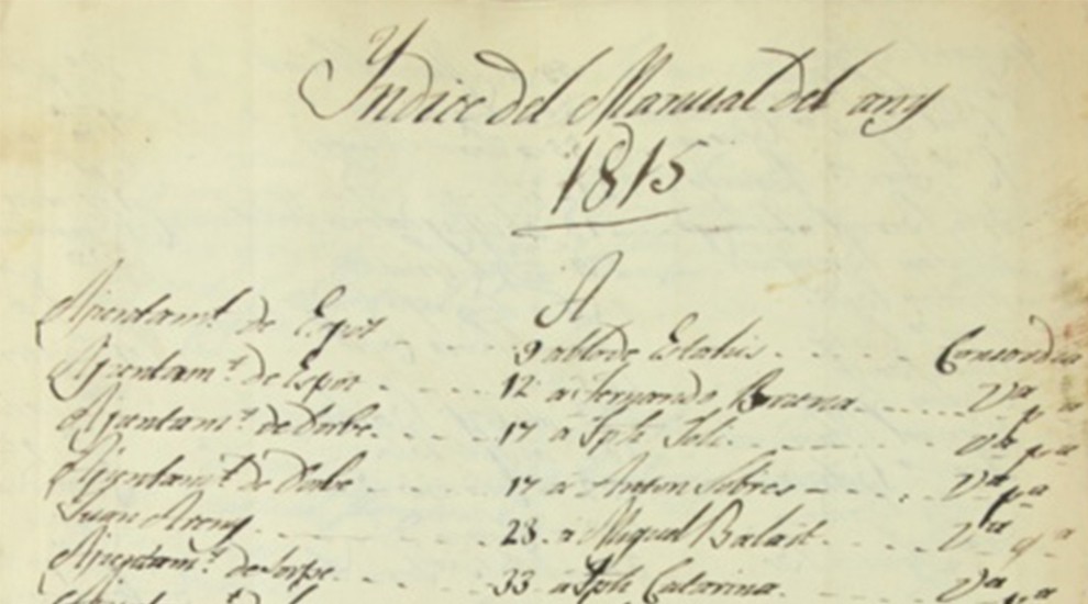Mostra d'un protocol notarial digitalitzat 